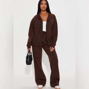 Brown Women's Pants Set